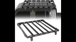 Roof Rack Cargo Basket for 2007-2018 Jeep Wrangler JK Unlimited 4-Door Hardtop Luggage Carrier