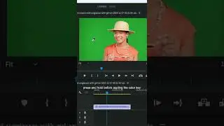 How to remove green screen on premiere pro #shorts #premiere pro
