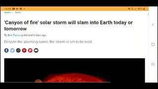 Canyon of fire' solar storm will slam into Earth today or tomorrow || asghar channa tv