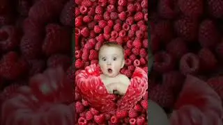 Raspberry and the cute baby