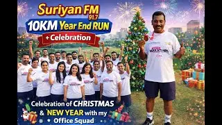 Suriyan FM 10KM Year End Run | Christmas & New Year Celebration with My Office Squad 🎄✨