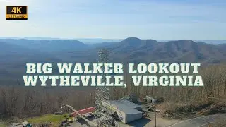 4K Drone Footage - Big Walker Lookout - Wytheville, Virginia - See 5 States Mountain Tops