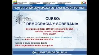 CURSO: DEMOCRACIA Y SOBERANÍA.
