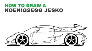 How To Draw A Koenigsegg Jesko - Easy To Follow