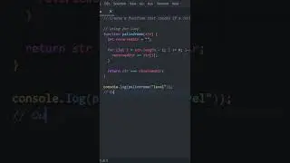 Create a function that checks if a string is a palindrome | JS Exercise 7