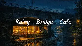 Rainy Bridge Café • Cozy Jazz Lofi & Rain Ambience at Night