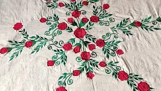 Beautiful  Embroidery  design on bed sheets | machine embroidery | Hand work