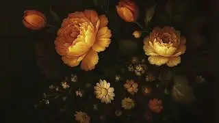 Dark Mood Floral Art &ndash; 3 Hours of Calm Aesthetic Animation | 4K Relaxing Background