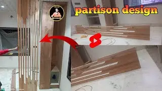Living areas Best partison design 🔥wood se partition kaise banaye #furniture 