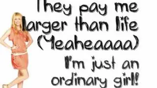Hannah Montana Forever- Ordinary Girl (Lyrics on Screen  + HQ)