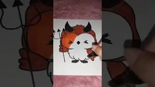Unleashing my inner owl demon! 🦉🔥 What do you think of this little devil? 😈🎨 #OwlArt #DevilishVibes
