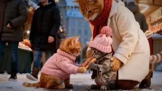 Two Tiny Kittens, One Raincoat, One Big Journey 🥹