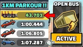 BUS MAKE IT TOO EASY!! 🤩 EASY 1KM PARKOUR MAP IN COMMUNITY SHOWCASE - Hill Climb Racing 2