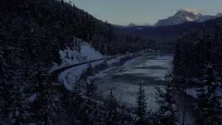 4K CP Laggan Sub Morant's Curve At Sun Down