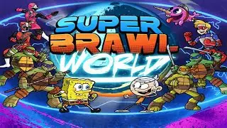 Super Brawl World - SpongeBob VS Red Ranger. Who Will Win? (Nickelodeon Games)