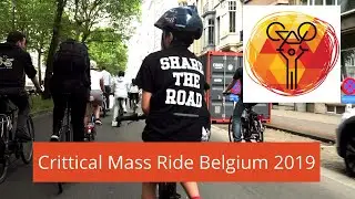 Critical Mass bicycle ride Belgium 2019