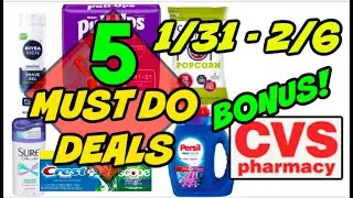 5 MUST DO CVS DEALS (1/31 - 2/6) | PERSONAL CARE, FOOD, DIAPERS & MORE! 👀