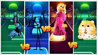 Avatar vs  Miss Piggy vs  Hamster vs  Stickman/Tiles Hop EDM Rush