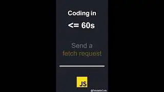 Send a fetch request with Javascript