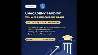 Unacademy Prodigy Scholarship Test | Win Exciting Prizes | Aniket Mane