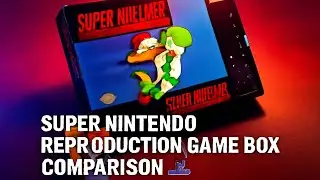 Super Nintendo reproduction game boxes compared