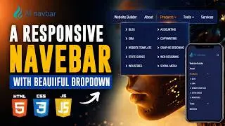 Responsive Navbar Using HTML & CSS | Mobile-Friendly Navigation Bar Tutorial
