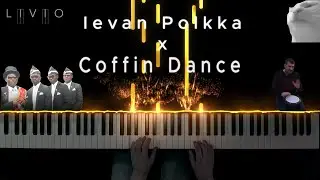 ( Tutorial ) Cat vibing to Ievan Polkka and coffin dance - Piano Cover