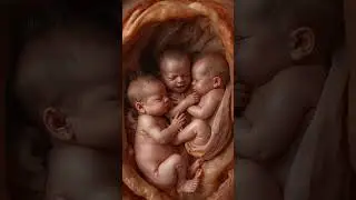 👶👶👶 Unborn Triplets | Gentle Baby Movements Inside the Womb 🤰 #pregnancy #babyinwomb #shorts