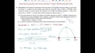 2º Bach. Matemáticas. PAU Aragón. Propuesta 2026. Inecuación