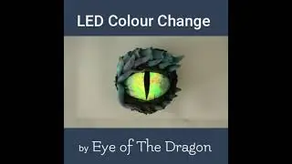 Dragon Eyes, by Eye of The Dragon. Colour Changing, Remote Control, Glass Domed Dragon Eye Wall Art