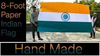 We made an 8-foot paper Indian flag Hand Made @TheCrazySo 