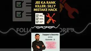 Silly Mistakes Are JEE Rank Killers #sillymistakes #jeeexamstrategy #jeehacks #studytips #examtricks