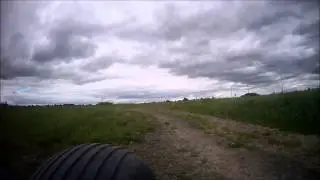 Messewiese Leipzig mit Kitebuggy