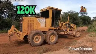 CATERPILLAR 120K NO TRECHO / Motoniveladora grader niveleuse patrola operador 