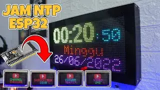 CARA BIKIN JAM DENGAN  LED DOT MATRIX RGB P5 ESP32 | COCOK BUAT SETUP RUANGAN GAMMING PC