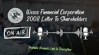 WESCO Financial Corporation 2008 Shareholder Letter | Charles T. Munger Insights