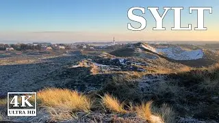 Sylt im Winter ❄️💙☀️ Uwe-D&uuml;ne bei Schnee und atemberaubendem Sonnenuntergang