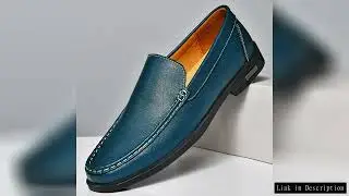 Genuine Leather Slip on Loafers Men Formal Dress Shoes Office Driving Wedding Party Mocasines Hombre