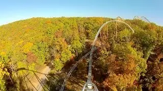 Powder Keg front seat on-ride HD POV Silver Dollar City