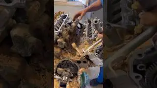 V8 diesel engine disassemble of Toyota Land Cruiser #shorts