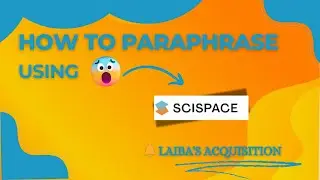 Scispace |How to do paraphrasing using Scispace |paraphrase kaise Kare |What is paraphrasing