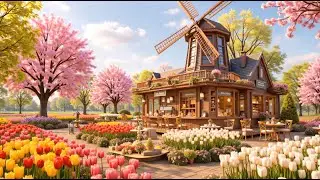 Soft Jazz Spring Morning   Calm Coffee Shop Ambience for Work, Read and Chill