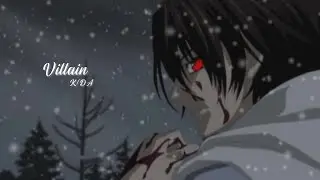 AMV Nightcore (Yûki x Kaname) - Villain (Lyrics)