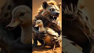 Evolution of wolf image and baby ducks ai image #animals