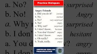 Practice Dialogue: Wavering Intonation in American English Pronunciation #english #learnenglish