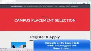 CAMPUS PLACEMENT Project in Java using JSP and Servlet