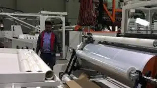 Jumbo roll LLDPE three layer 1500mm stretch film machine