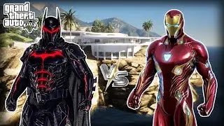 GTA 5 - Batman (Hellbat) VS Iron Man Mark 50 | Realistic Graphic Gameplay