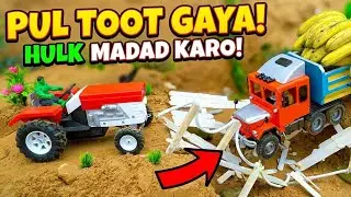Action Style: Heavy Banana Truck Stuck! 🍌 Hulk Power Tractor Rescue Mission 💪
