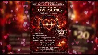 THIS VALENTINE&rsquo;S DAY&hellip;DON&rsquo;T BUY A GIFT  CREATE A MEMORY.💘 PERSONALIZED LOVE SONG 💘Made just for them.